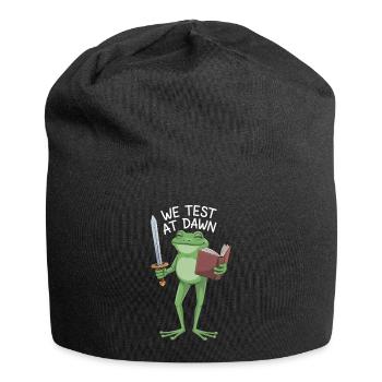 Dawn Test Frog: Sword & Scroll - Jersey Beanie - black - Front