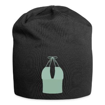 Mint Halter Bikini Top - Jersey Beanie - black - Front