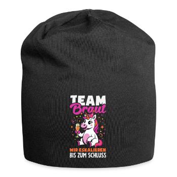Team Braut Wir Eskalieren Bis Zum Schluss Jga - Jersey-Beanie - Schwarz - Vorne