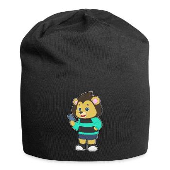 Lion Smartphone - Jersey Beanie - black - Front