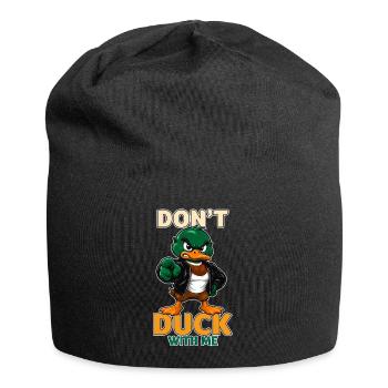 Don't Duck With Me Funny Angry Mallard Duck - Jersey Beanie - black - Front