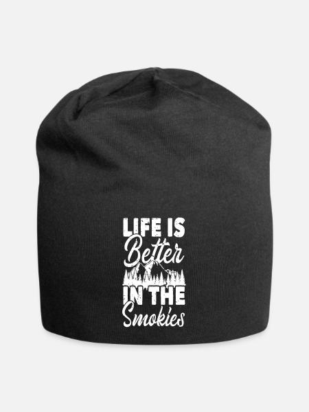 Das Leben in den Smokies ist besser - Jersey-Beanie - Schwarz