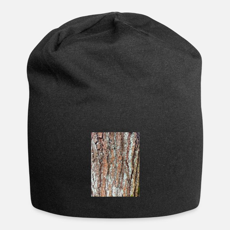 Tree, wood, bark, bark, pattern - Jersey Beanie - black