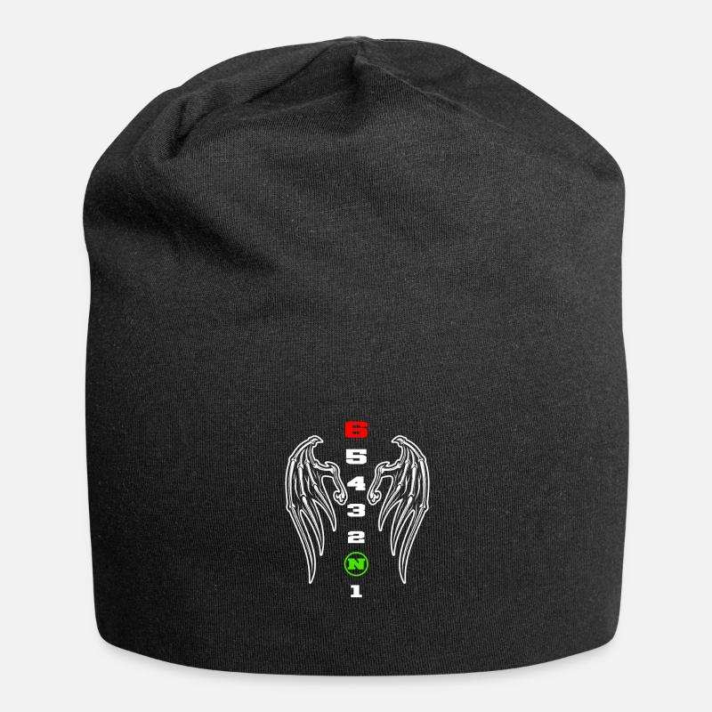 1N23456 gear shift - Jersey Beanie - black