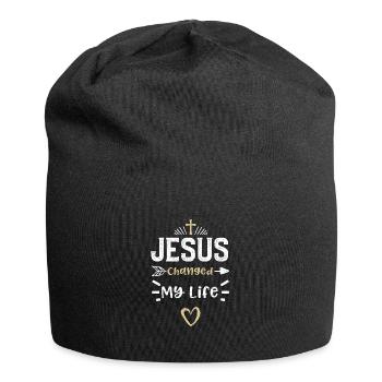 Jesus Changed My Life - Jesus - Jersey Beanie - black - Front