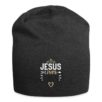 Jésus vit - Jésus - Bonnet en jersey - charbon - Devant