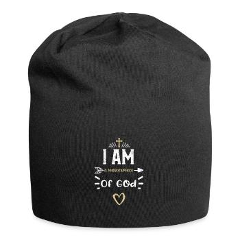 I Am A Masterpiece Of God - Jesus - Jersey Beanie - black - Front