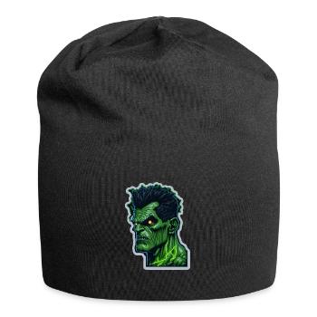 Monstre vert Halloween - Bonnet en jersey - noir - Devant
