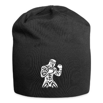 Thai Boxing Tribal Tattoo Faust Boxer Kämpfer - Jersey-Beanie - Schwarz - Vorne