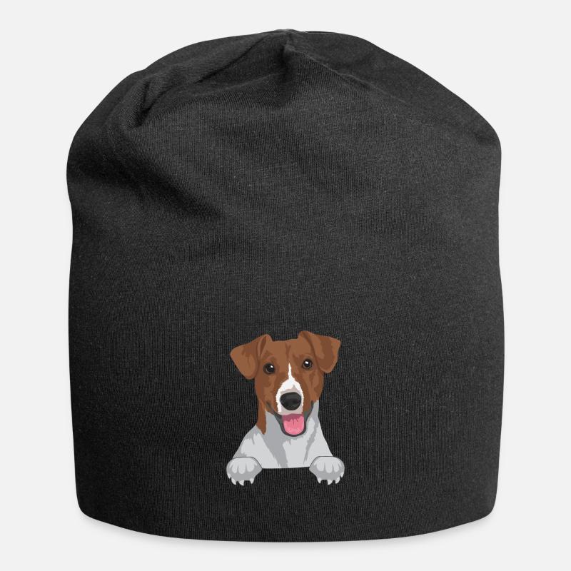 Jack Russell Terrier Hund - Jack Russell Terrier - Jersey-Beanie - Schwarz