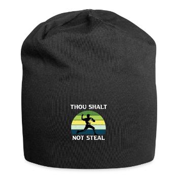 Baseball Baseball Bat Catch Ball - Jersey Beanie - black - Front