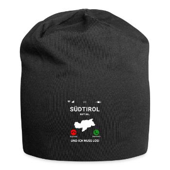 Südtirol Bozen Italien Urlaub Winter Ski Idee - Jersey-Beanie - Schwarz - Vorne