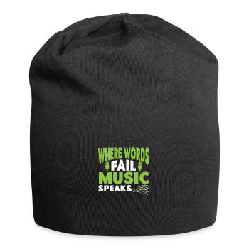 Musiker Musik Rhythmus Notenschlüssel - Jersey-Beanie - Schwarz - Vorne