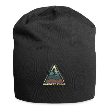 Klettern Kletterer Berge Kletterwand Kletterdad - Jersey-Beanie - Schwarz - Vorne