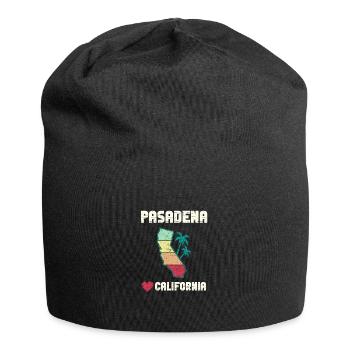 Retro Love Pasadena California CA Cali Vintage - Jersey Beanie - black - Front