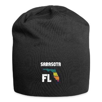 Retro Love Sarasota Florida FL Vintage Design - Bonnet en jersey - noir - Devant