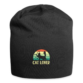 Cat Cats Cat Lover Pet - Jersey Beanie - black - Front