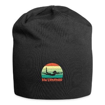Schwimmer Schwimmen 50 Meter Bahn - Jersey-Beanie - Schwarz - Vorne