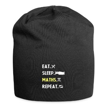 Eat Sleep Math Repeat - Jersey Beanie - black - Front