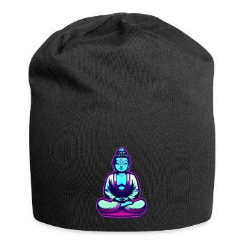 Colorful Buddha in yoga position - Jersey Beanie - black - Front