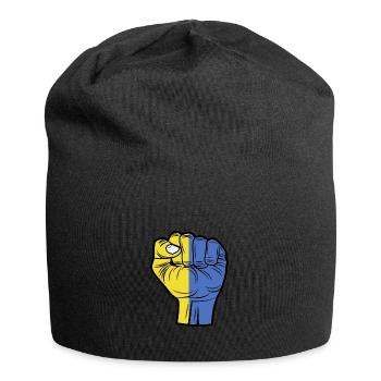 Je suis avec l’Ukraine, je soutiens l’Ukraine - Bonnet en jersey - noir - Devant