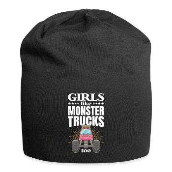 Girls also like monster trucks girls monsters - Jersey Beanie - black - Front