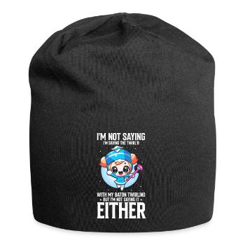 Stabdänzerin Design für Majorette - Jersey-Beanie - Schwarz - Vorne