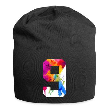 NUMBER 9 YEARS OLD 9TH BIRTHDAY - Jersey Beanie - black - Front