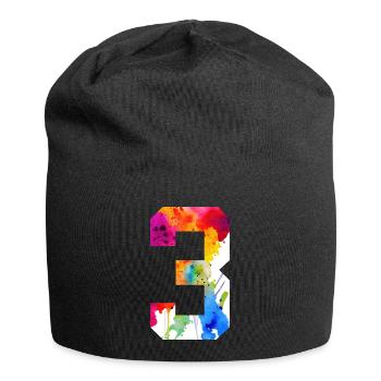 NUMÉRO 3 ANS 3ÈME ANNIVERSAIRE - Bonnet en jersey - noir - Devant
