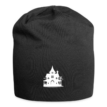 Vieille maison hantée d’Halloween abandonnée - Bonnet en jersey - noir - Devant