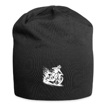 Enduro Gelände Fahrer Matsch und Geschwindigkeit - Jersey-Beanie - Schwarz - Vorne