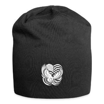 Bird of Prey USA Flag Symbol of Power and Power - Jersey Beanie - black - Front