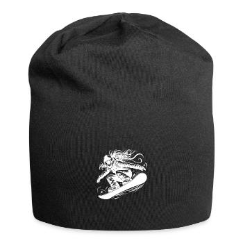 Poudreuse et snowboard - Bonnet en jersey - noir - Devant