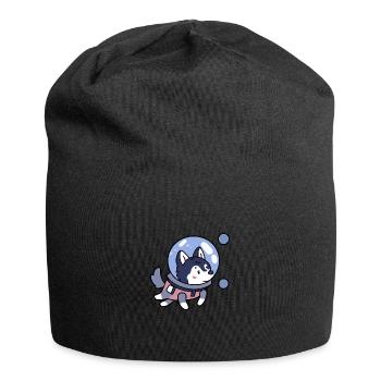 Husky dans Space Dog Lover chiot - Bonnet en jersey - noir - Devant
