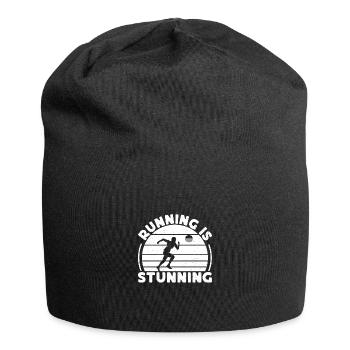La course à pied d’un marathonien est époustouflante - Bonnet en jersey - noir - Devant