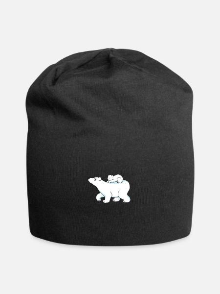 Eisbär - Jersey-Beanie - Schwarz