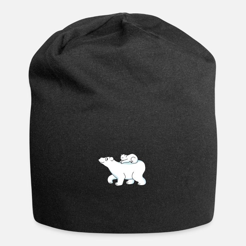 Eisbär - Jersey-Beanie - Schwarz