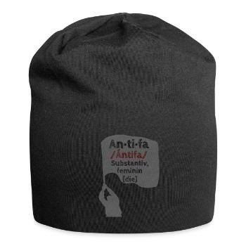 ANTIFA SUBSTANTIV FEMININ FLAGGE DEMONSTRANT - Jersey-Beanie - Schwarz - Vorne