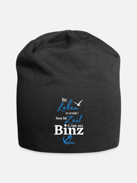 Binz - Das Leben ist zu kurz.../Ostseebad Binz - Jersey-Beanie - Schwarz