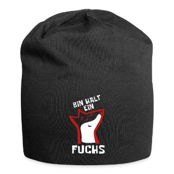 Bin halt ein Fuchs - schlau und clever - Jersey-Beanie - Schwarz - Vorne