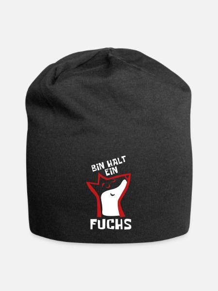 Bin halt ein Fuchs - schlau und clever - Jersey-Beanie - Schwarz