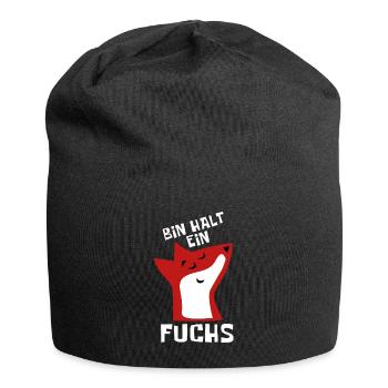 Bin halt ein Fuchs - schlau und clever - Jersey-Beanie - Schwarz - Vorne