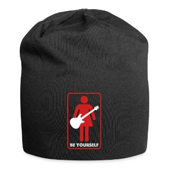 Soyez vous-même | Symbole de femme, concert de guitare - Bonnet en jersey - noir - Devant