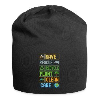 Speichern Retten Recyceln Anlage Saubere Pflege - Jersey-Beanie - Schwarz - Vorne