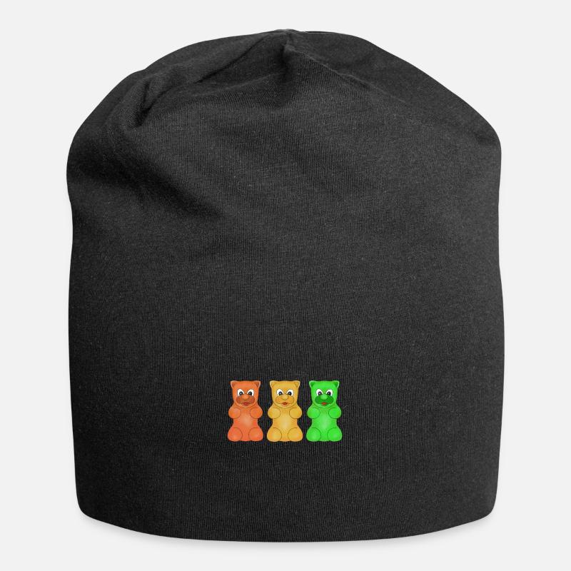 Cadeau de bébé trois oursons - Bonnet en jersey - noir