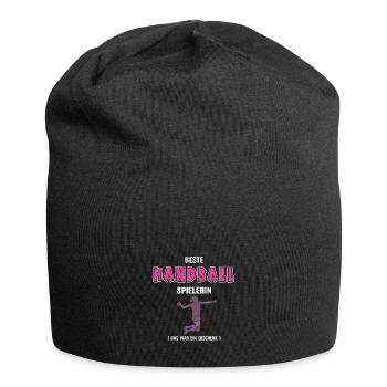 Beste Handball Spielerin Handballerin Hball Frauen - Jersey-Beanie - Schwarz - Vorne