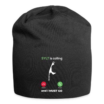 Sylt ruft ich muss los Nordfriesland Nordsee Insel - Jersey-Beanie - Schwarz - Vorne