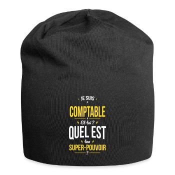 Je suis comptable - Super-pouvoir - Bonnet en jersey - noir - Devant