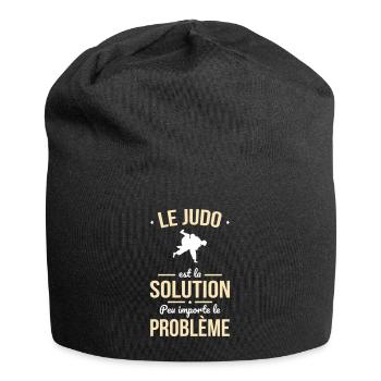 Le judo est la solution peu importe le problème - Bonnet en jersey - noir - Devant