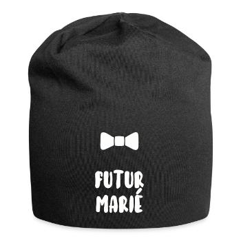 Futur marié - Bonnet en jersey - noir - Devant